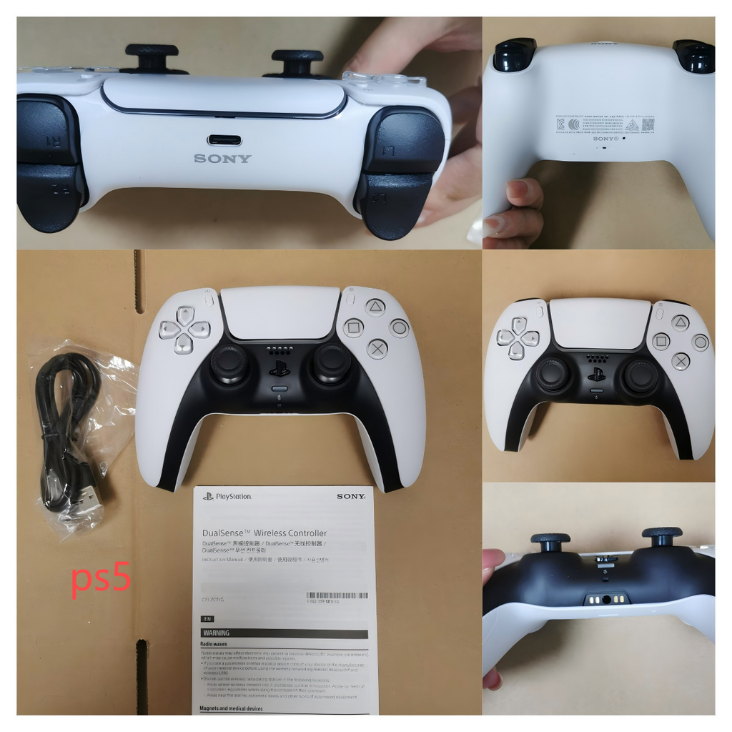 Comparison image showing PS5 DualSense and PS4 DualShock controllers