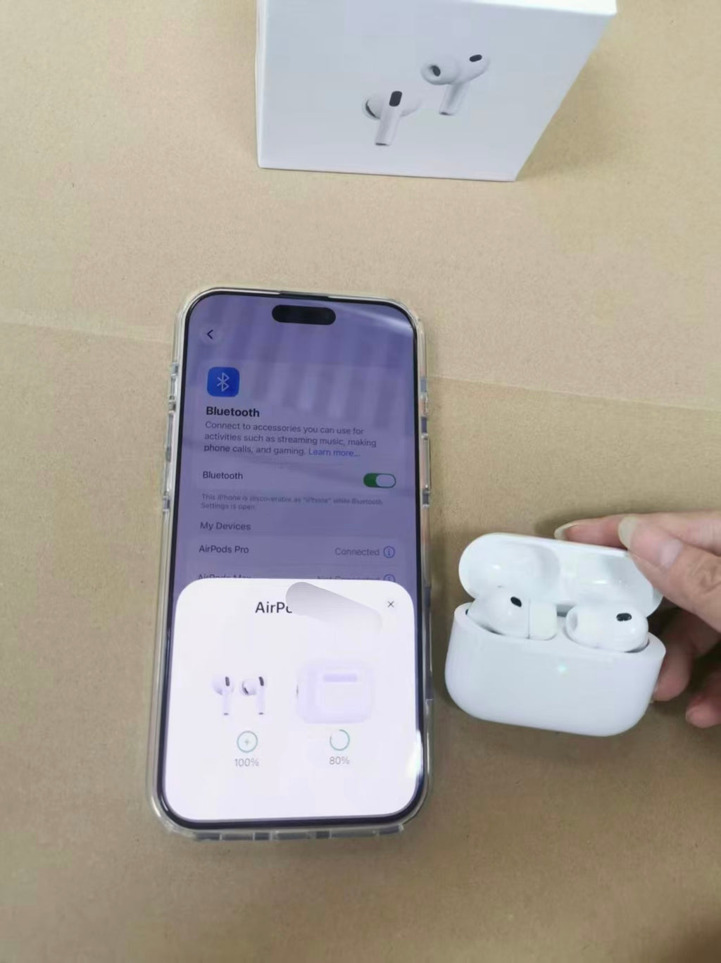 AirPods Pro 3 box, charging case, and documentation