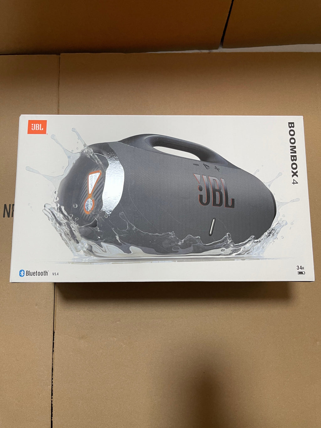 JBL Boombox 4 speakers in green, blue, and black