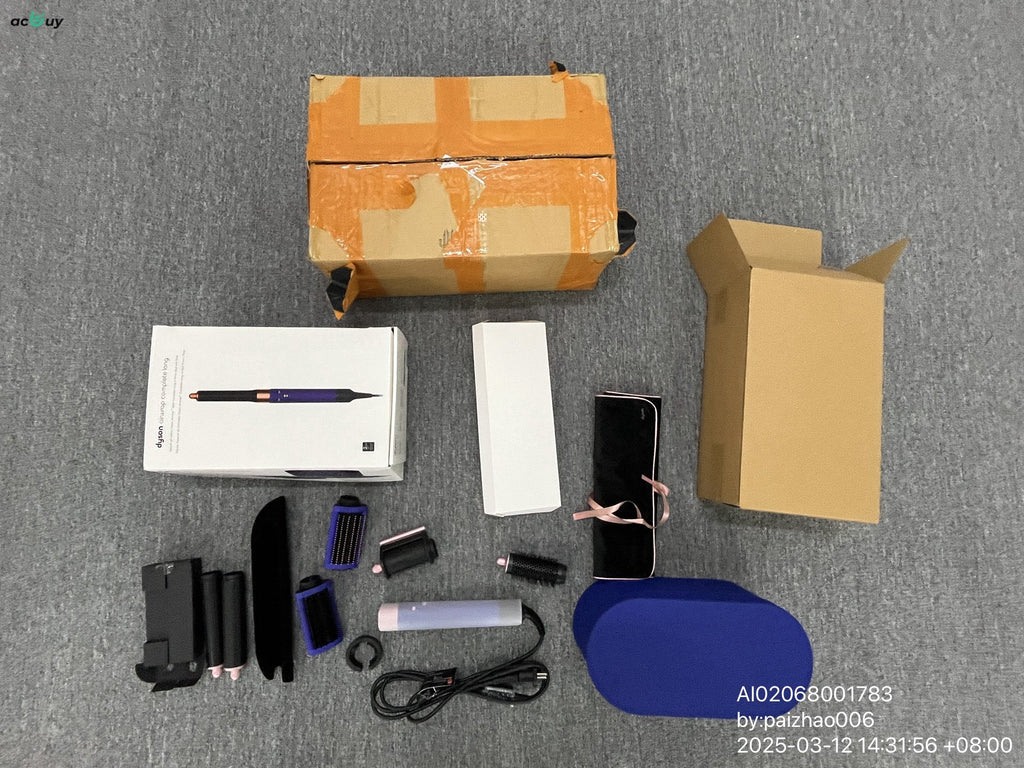 Hair styling tool in storage case with accessories