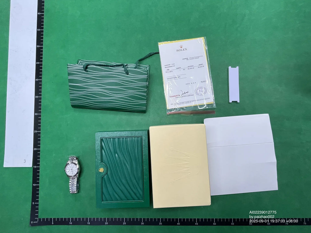 Rolex watch displayed in an open presentation box