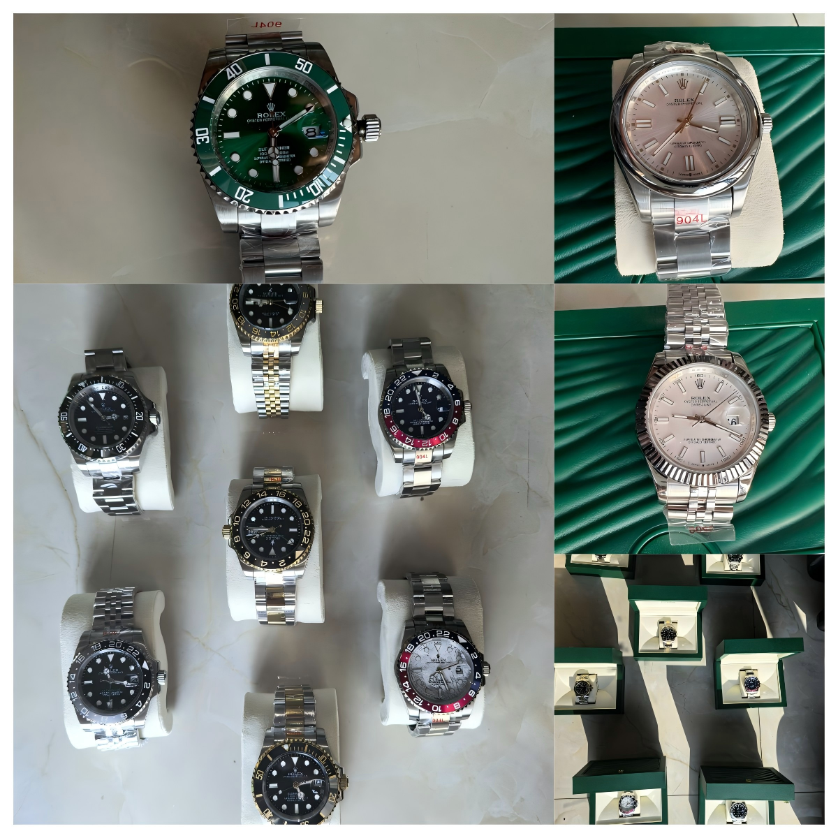 Rolex watches and presentation packaging
