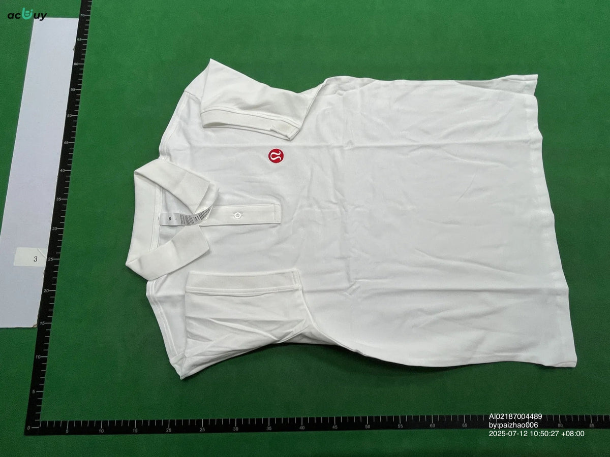 Black Lululemon polo shirt folded