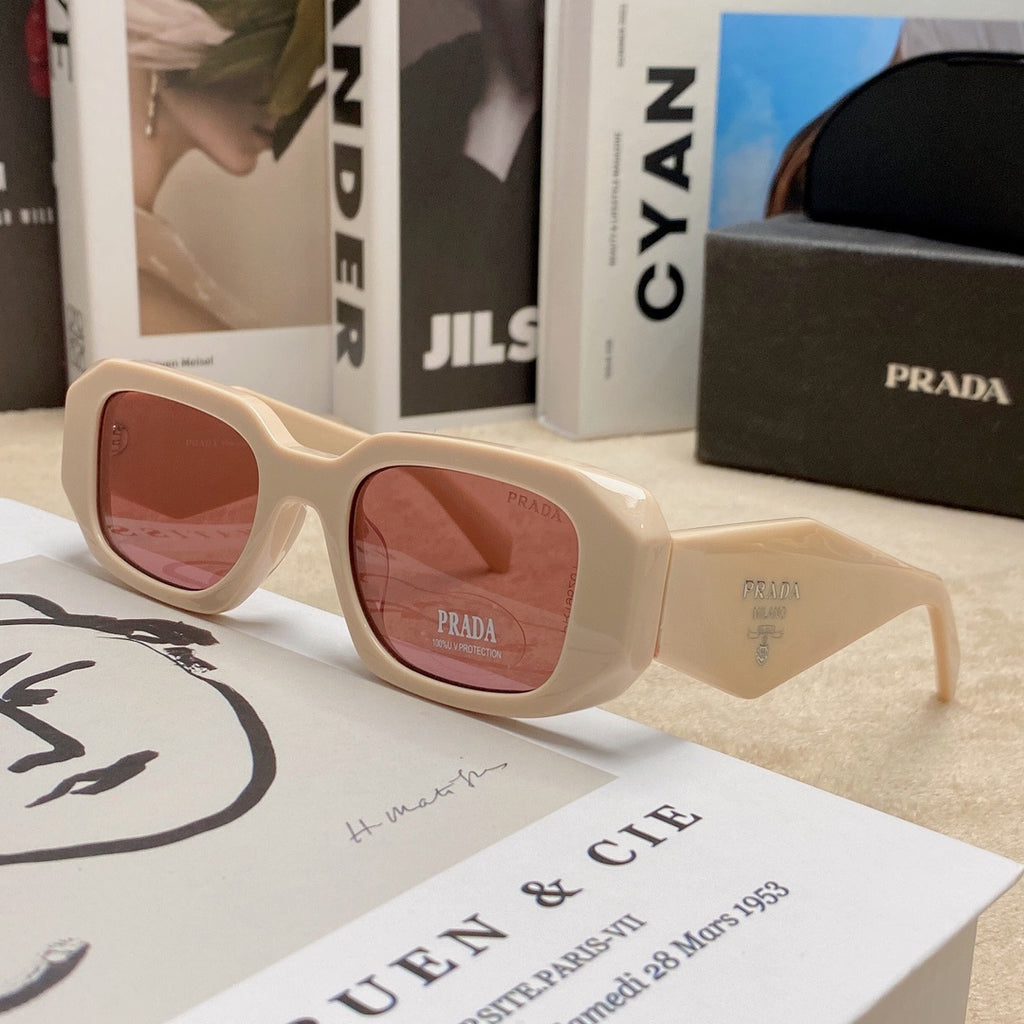 White Prada Milano square sunglasses