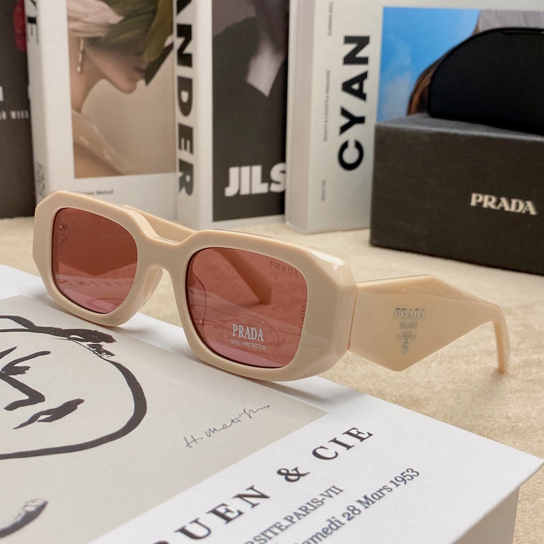 White Prada Milano square sunglasses