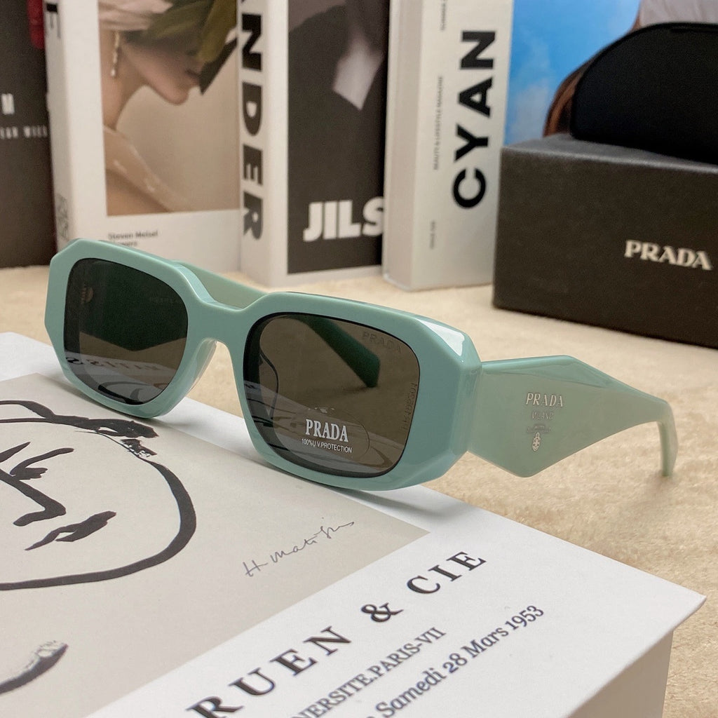 Black textured Prada Milano square sunglasses