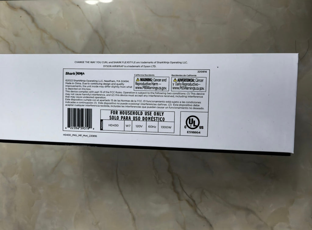 FlexStyle Air Styling System box and welcome guide