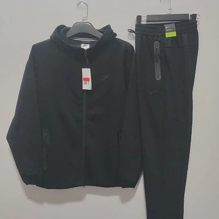 Gray zip hoodie laid flat