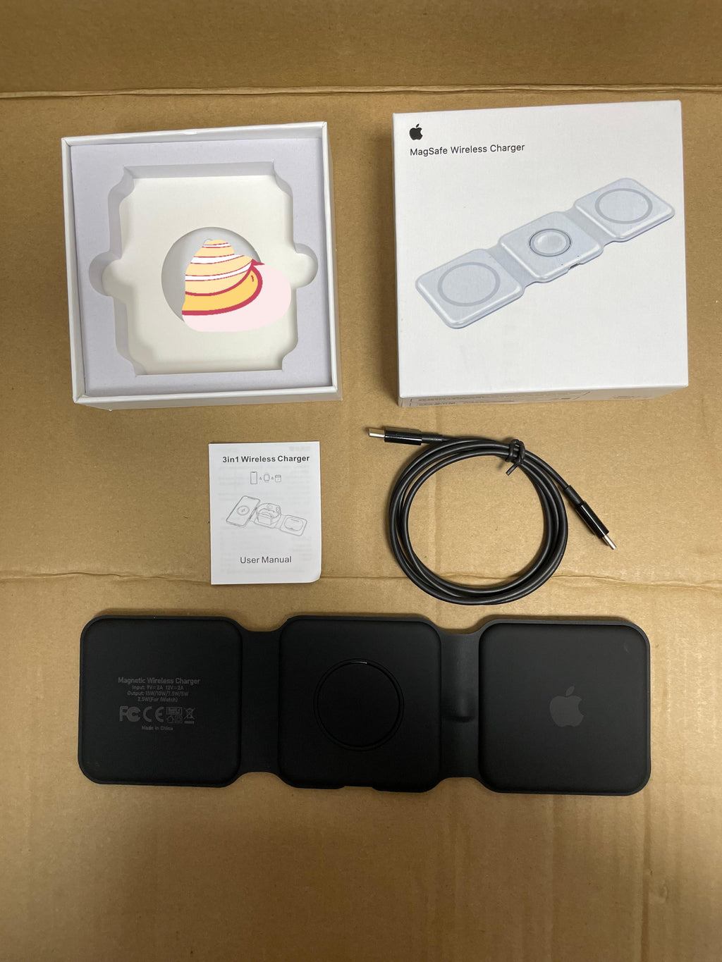 3-in-1 Foldable MagSafe-Compatible Wireless Charger